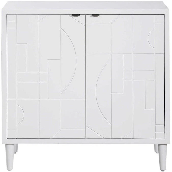 Uttermost Stockholm Gloss White 2 Door Cabinet - Image 2