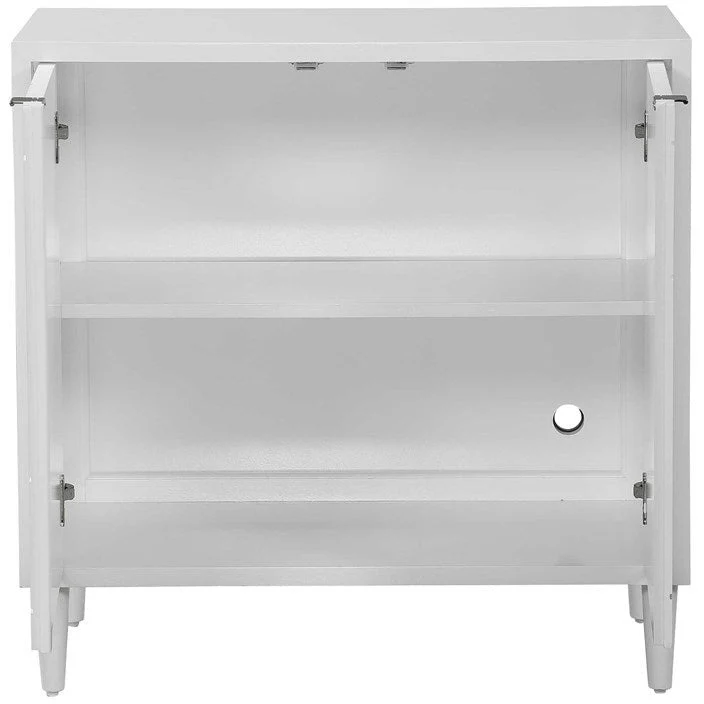 Uttermost Stockholm Gloss White 2 Door Cabinet - Image 5
