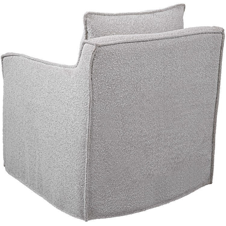 Uttermost Welland Boucle Fabric Slipcovered Swivel Chair - Image 5