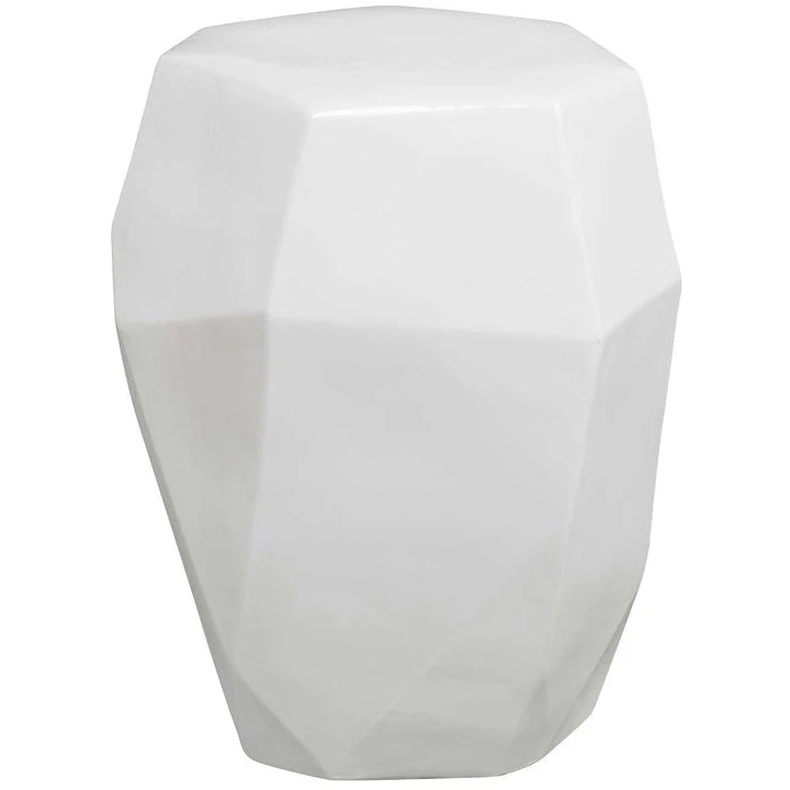 Uttermost Maquette White Ceramic Garden Stool - Image 3