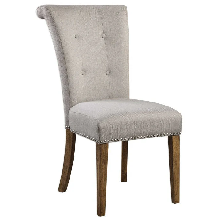 Uttermost Lucasse Natural Oatmeal Performance Fabric Dining Chair - Image 4