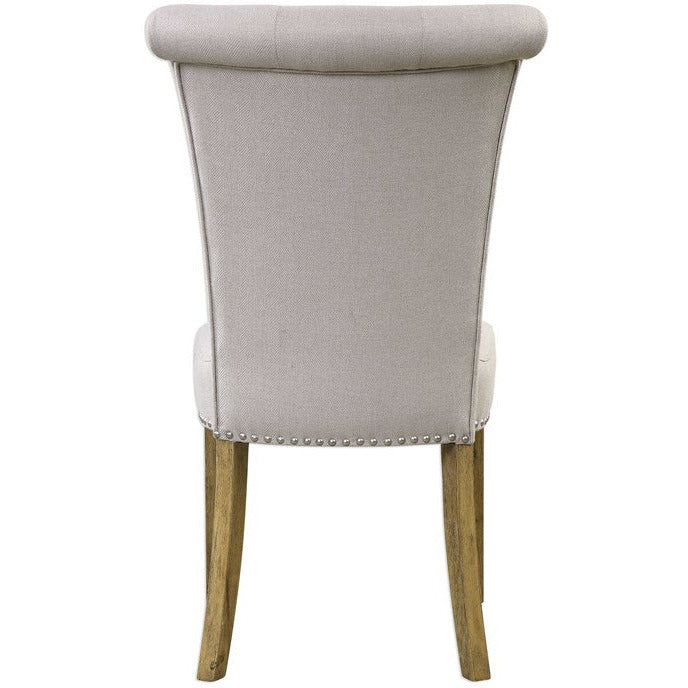 Uttermost Lucasse Natural Oatmeal Performance Fabric Dining Chair - Image 7