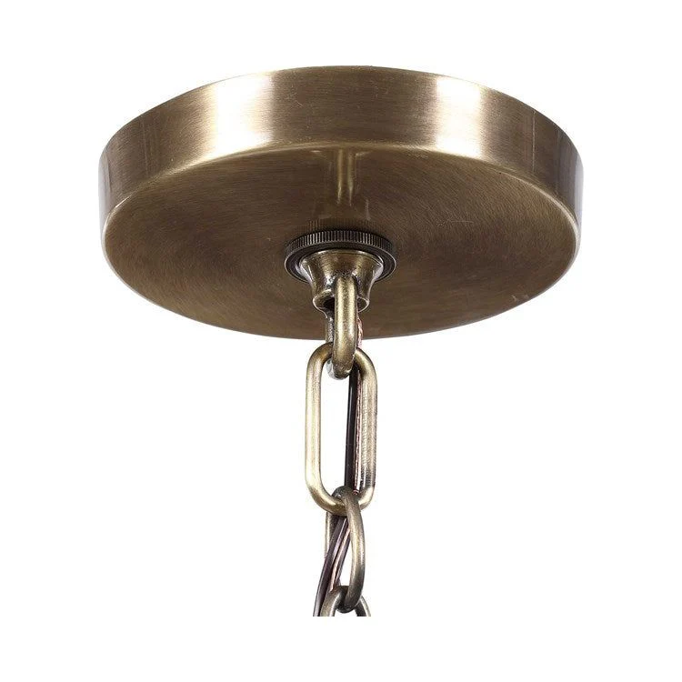 Uttermost Rosston Industrial Glass With Antique Braa Finish Mini Pendant Light - Image 7