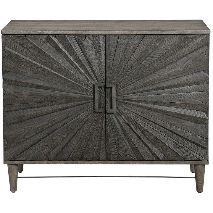 Uttermost Shield Gray Oak 2 Door Cabinet - Image 2