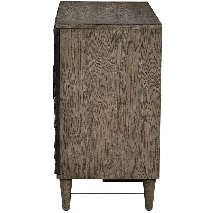 Uttermost Shield Gray Oak 2 Door Cabinet - Image 4