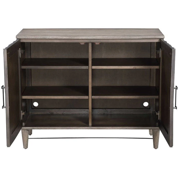 Uttermost Shield Gray Oak 2 Door Cabinet - Image 5