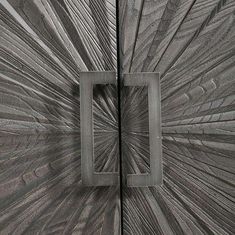 Uttermost Shield Gray Oak 2 Door Cabinet - Image 7