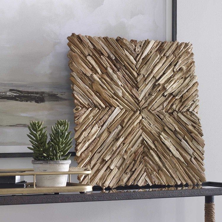 Uttermost Outland Weathered Drift Wood Wall Panel - Image 3