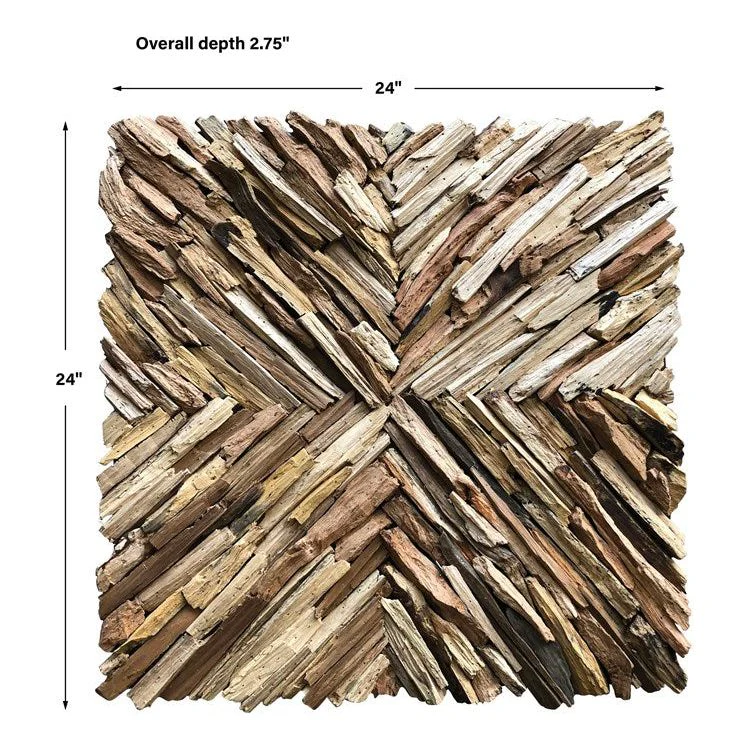 Uttermost Outland Weathered Drift Wood Wall Panel - Image 4