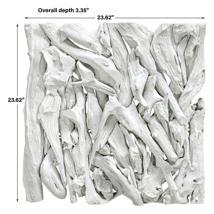 Uttermost Rio Whitewashed Teak Branches Wood Wall Panel - Image 7