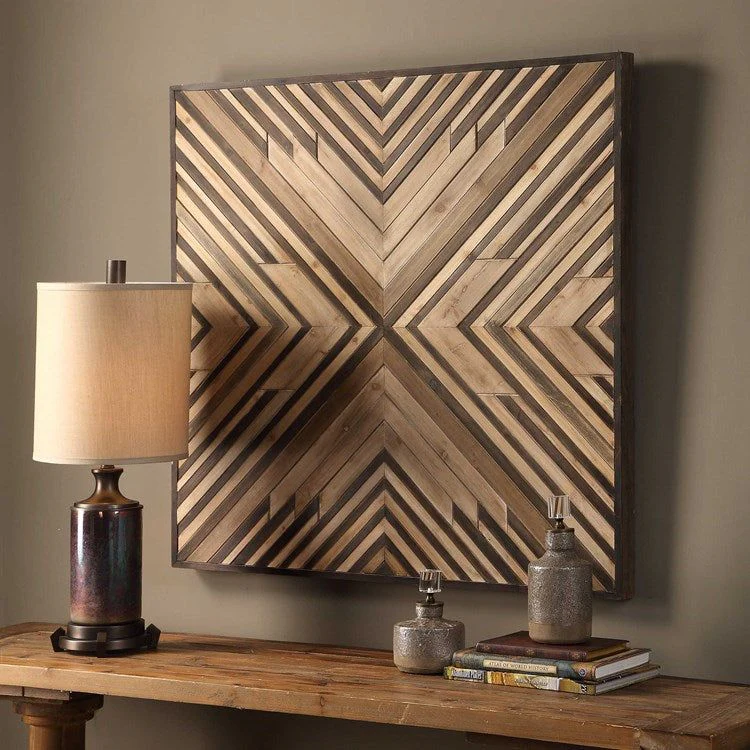 Uttermost Floyd Rustic Modern Dimensional Fir Wood Wall Panel - Image 3