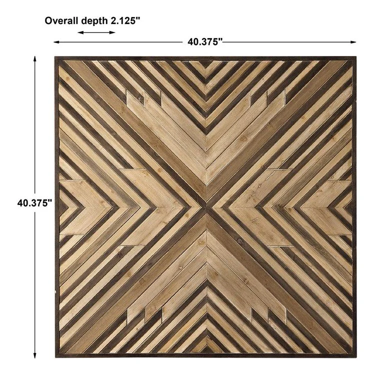 Uttermost Floyd Rustic Modern Dimensional Fir Wood Wall Panel - Image 6