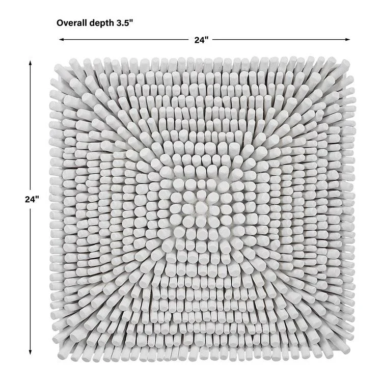 Uttermost Portside Matte White Beech Wood Wall Panel - Image 7