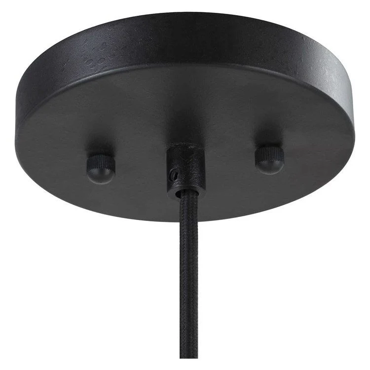 Uttermost Lansing Glass With Textured Black Finish Modern Farmhouse Mini Pendant Light - Image 7