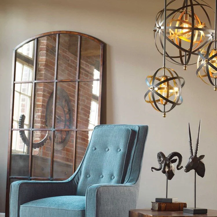 Uttermost Rondure Concentric Circles Oil Rubbed Bronze, French Gold With Antique Brass Finish Mini Pendant Light - Image 3