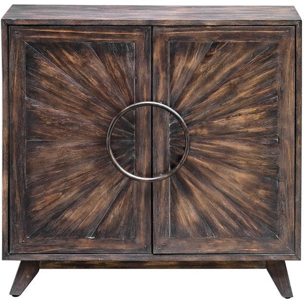 Uttermost Kohana Worn Black With Honey Undertones 2 Door Cabinet - Image 2