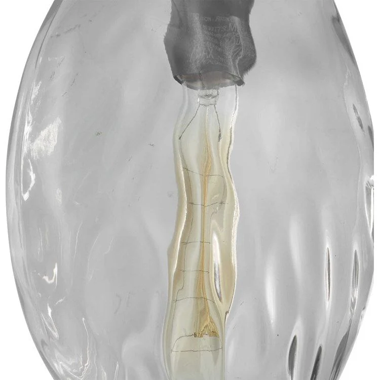 Uttermost Campester Teardrop Watered Glass With Matte Black Accents Mini Pendant Light - Image 6