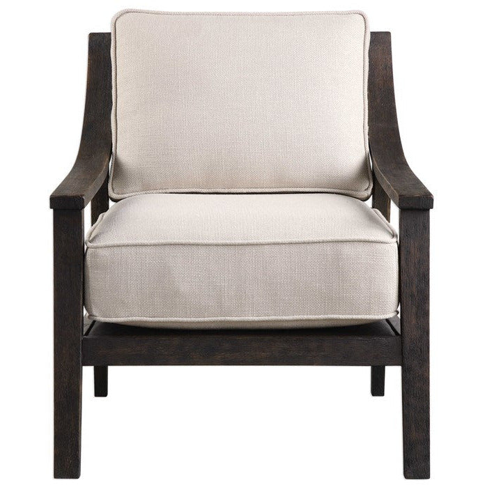 Uttermost Lyle Beige Linen Modern Accent Armchair - Image 3