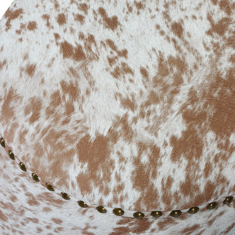 Uttermost Gumdrop Faux Cowhide Round Ottoman - Image 4