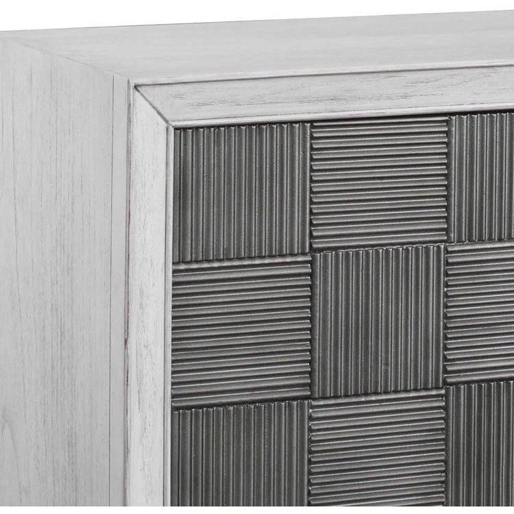 Uttermost Checkerboard 4 Door Cabinet - Image 7