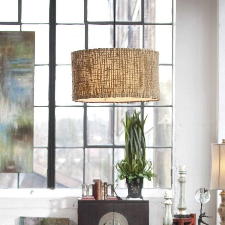 Uttermost Burleson Natural Twine Open Weave 3 Light Pendant
