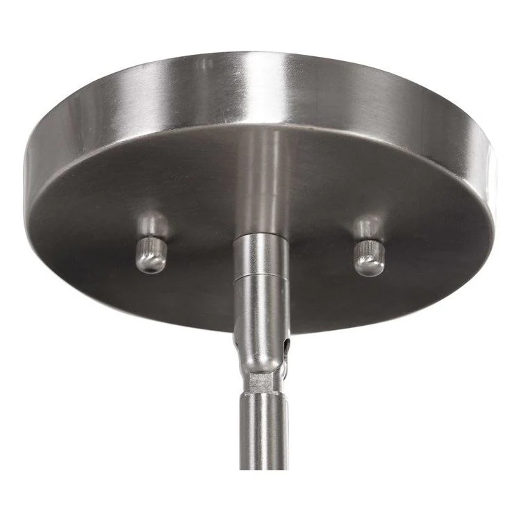 Uttermost Elroy Modern Brushed Nickel And Chestnut Finished Wood Pendant Light - Image 5