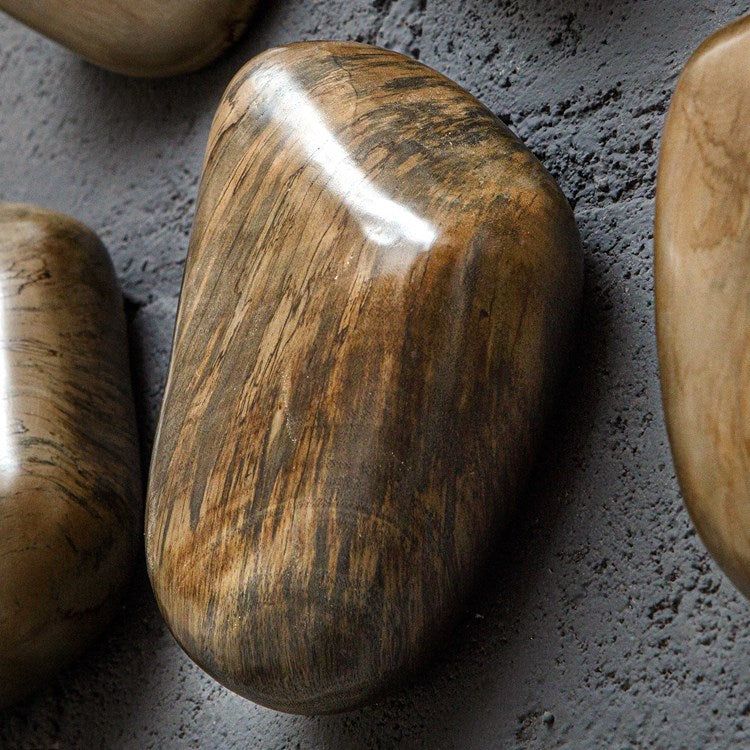 Uttermost Pebbles Set of 9 Walnut Brown Finish Spalted Tamarind Wood Wall Art Decor - Image 5