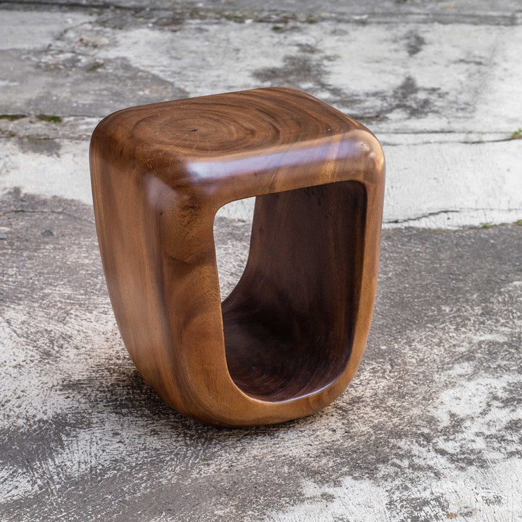 Uttermost Loophole Natural Wash Suar Wood Accent Stool - Image 3
