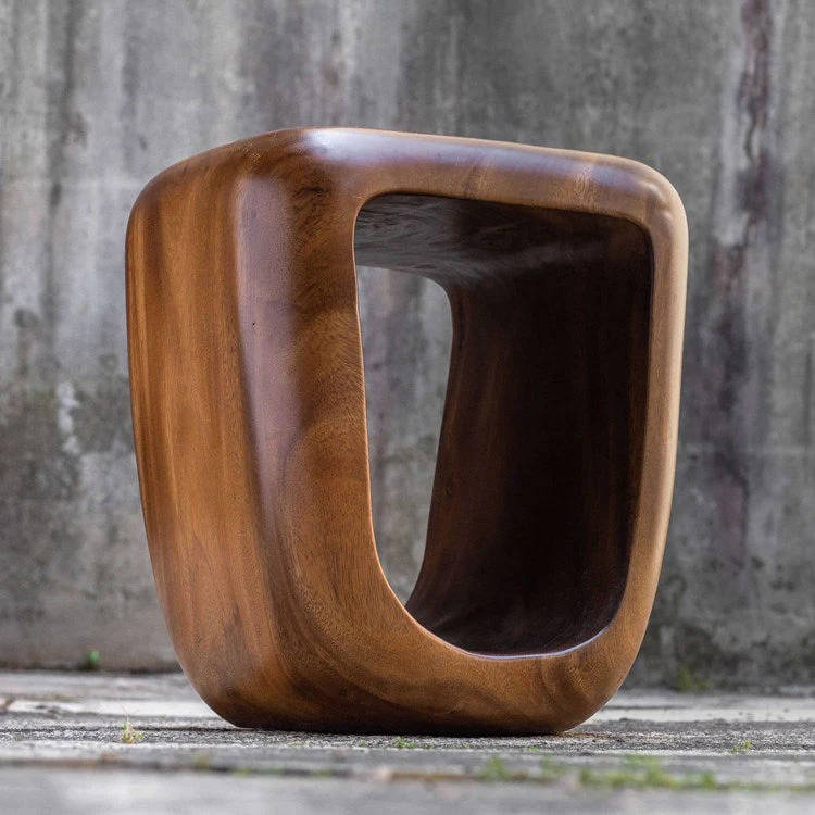 Uttermost Loophole Natural Wash Suar Wood Accent Stool - Image 6