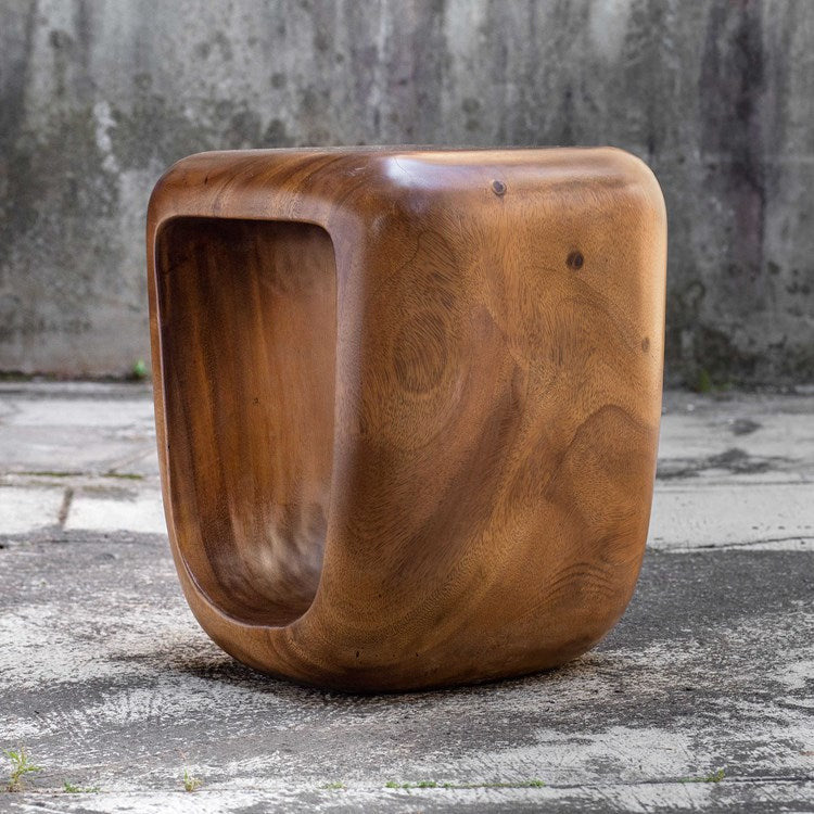 Uttermost Loophole Natural Wash Suar Wood Accent Stool - Image 7