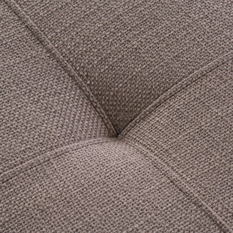 Uttermost Waylon Taupe Gray Fabric Cushion Modern Birch Wood Bench - Image 4