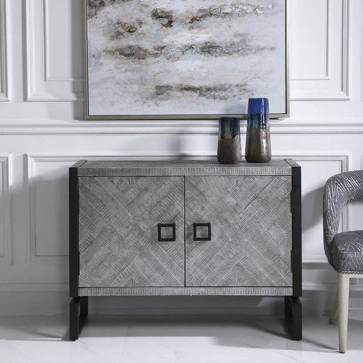 Uttermost Keyes Charcoal Gray 2 Door Cabinet