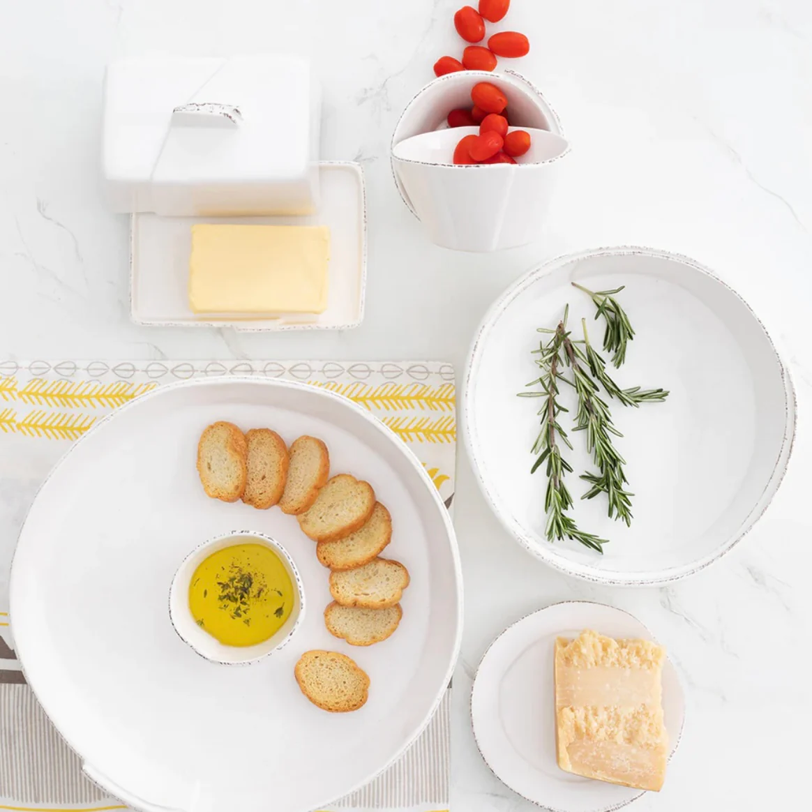 Vietri Lastra White Butter Dish ~ Handcrafted Italian Stoneware - Image 3