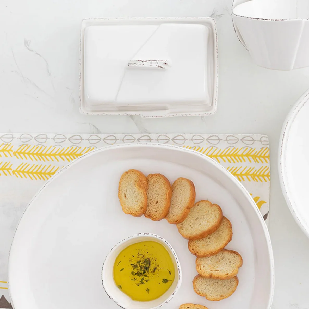 Vietri Lastra White Butter Dish ~ Handcrafted Italian Stoneware - Image 4