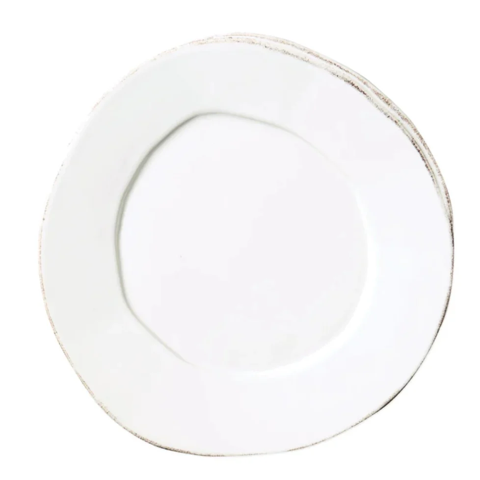 Vietri Lastra White Salad Plate ~ Handcrafted Italian Stoneware - Image 2