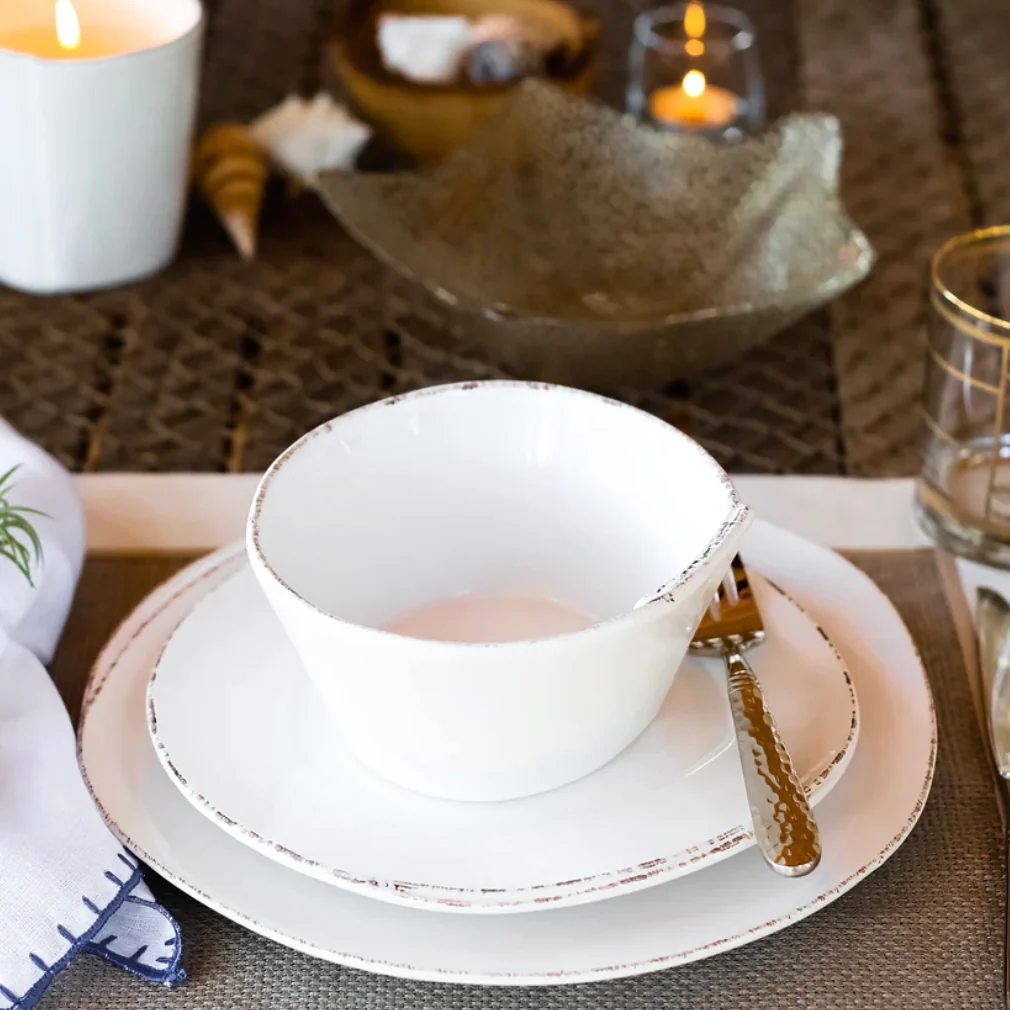 Vietri Lastra White Salad Plate ~ Handcrafted Italian Stoneware - Image 4