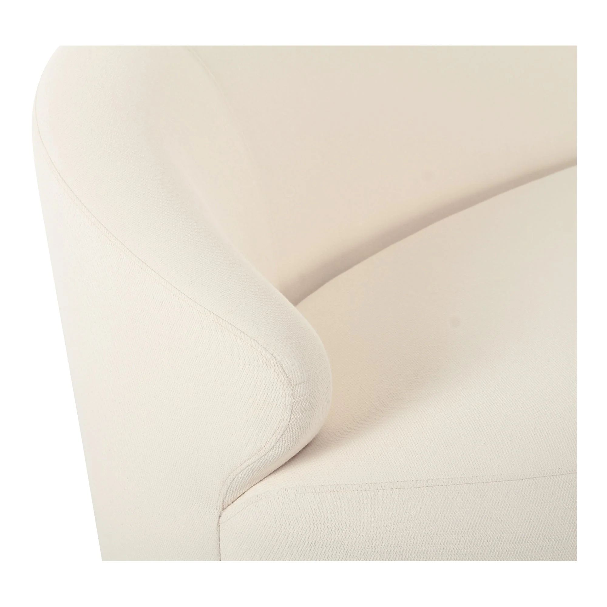 Moe's Home Collection Cove Outdoor Curved Sofa ~ Cream All Weather Fabric - Image 6