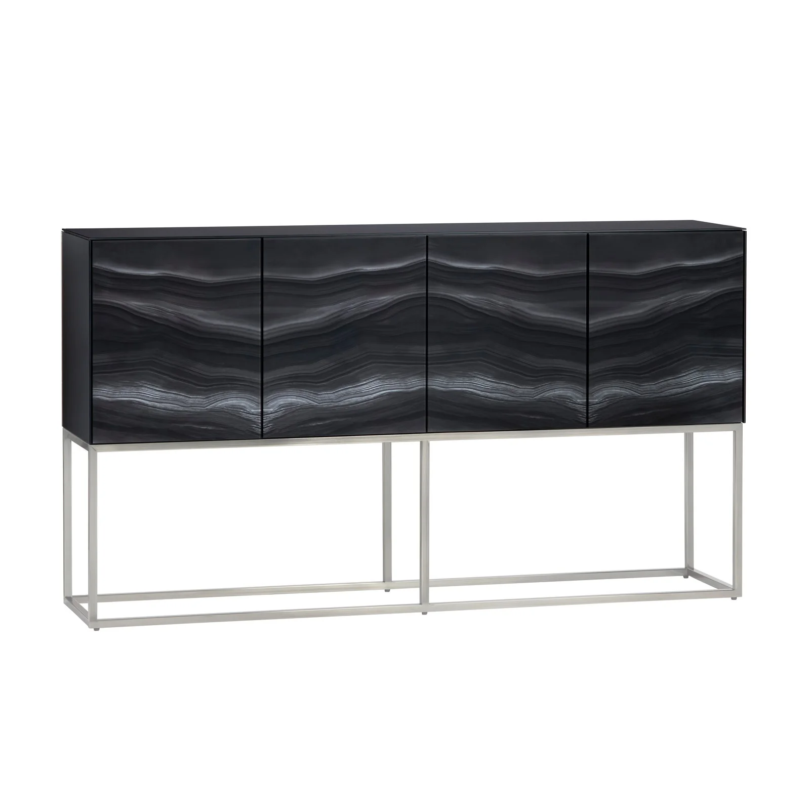 Crestview Collection Modern Marble 4 Door Cabinet - Image 2