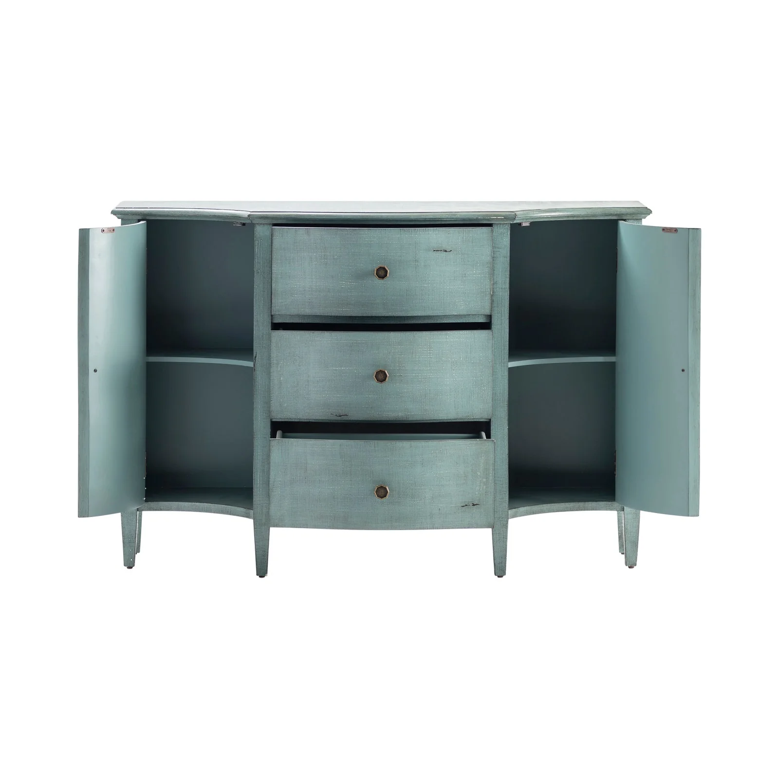 Crestview Collection Abigail Brushed Blue Sideboard - Image 2