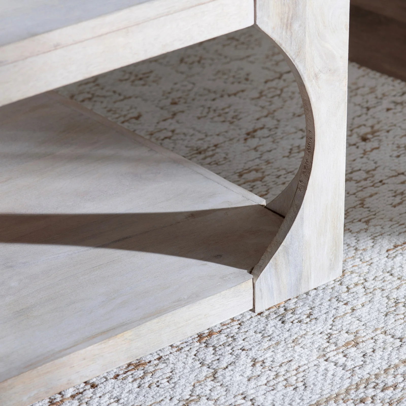 Crestview Collection Apollo Whitewashed Coffee Table - Image 7