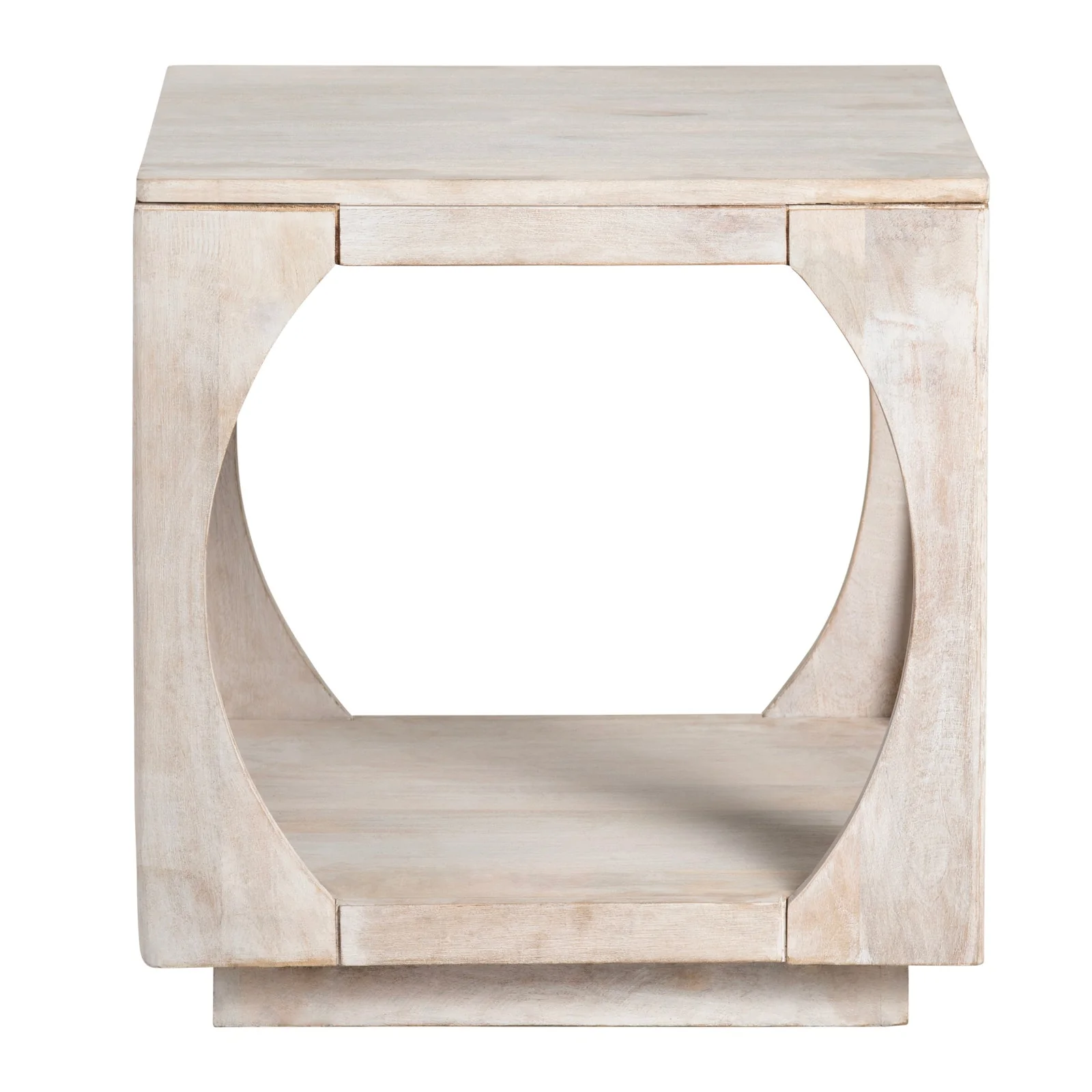Crestview Collection Apollo Whitewashed Mango Wood End Table - Image 4