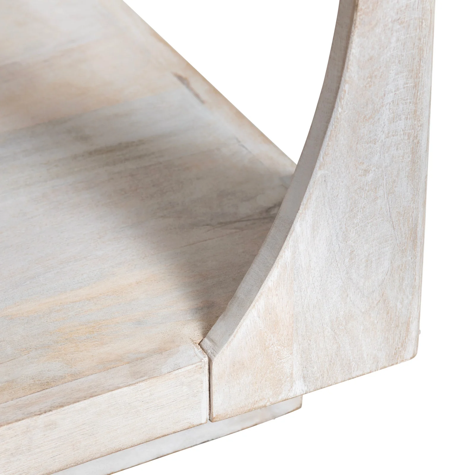 Crestview Collection Apollo Whitewashed Mango Wood End Table - Image 5