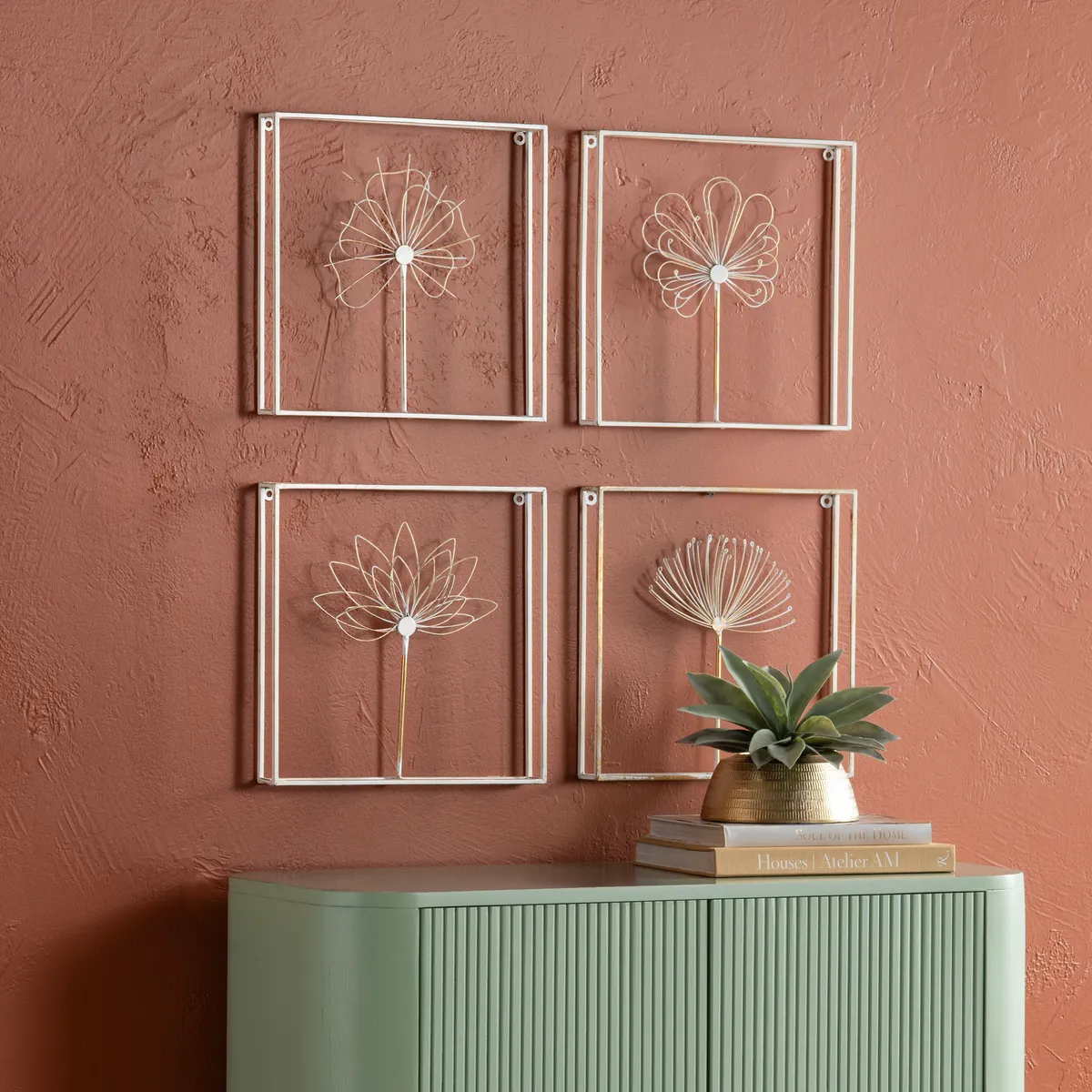 Crestview Collection Arabello Wall Art ~ Set Of 4