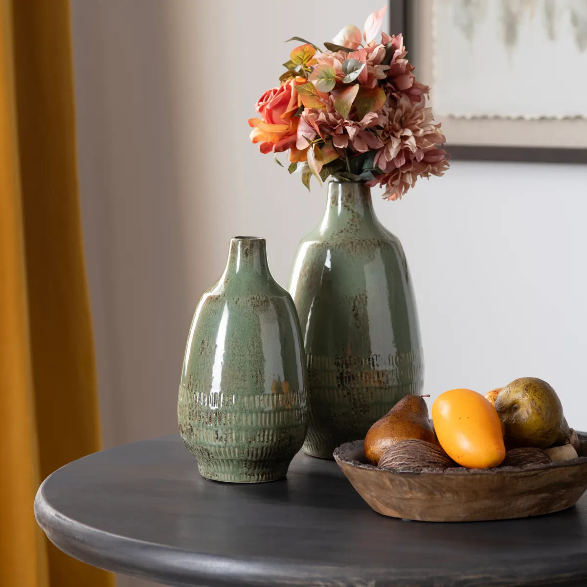 Crestview Collection Arden Green Vases ~ Set Of 2 - Image 2