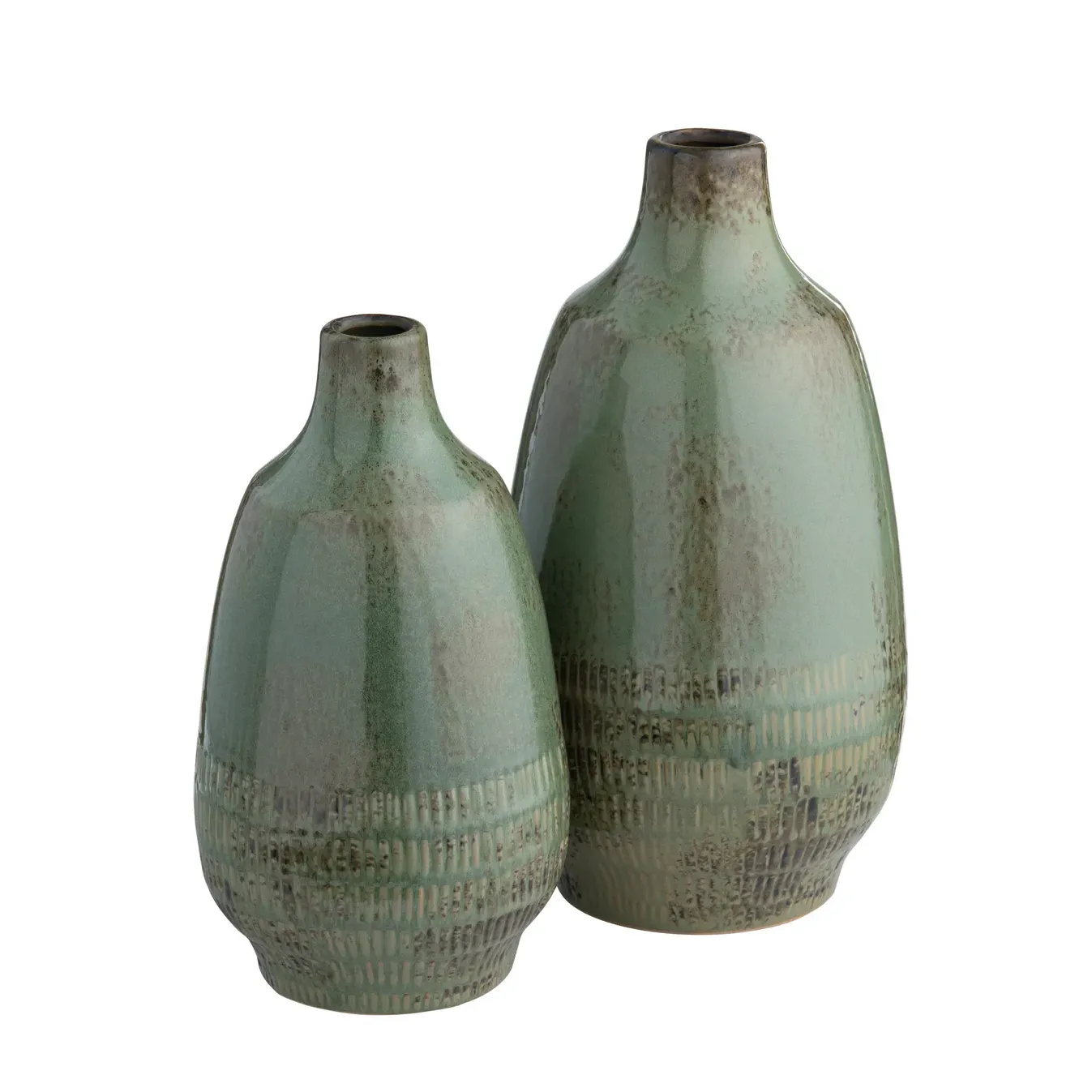 Crestview Collection Arden Green Vases ~ Set Of 2 - Image 3
