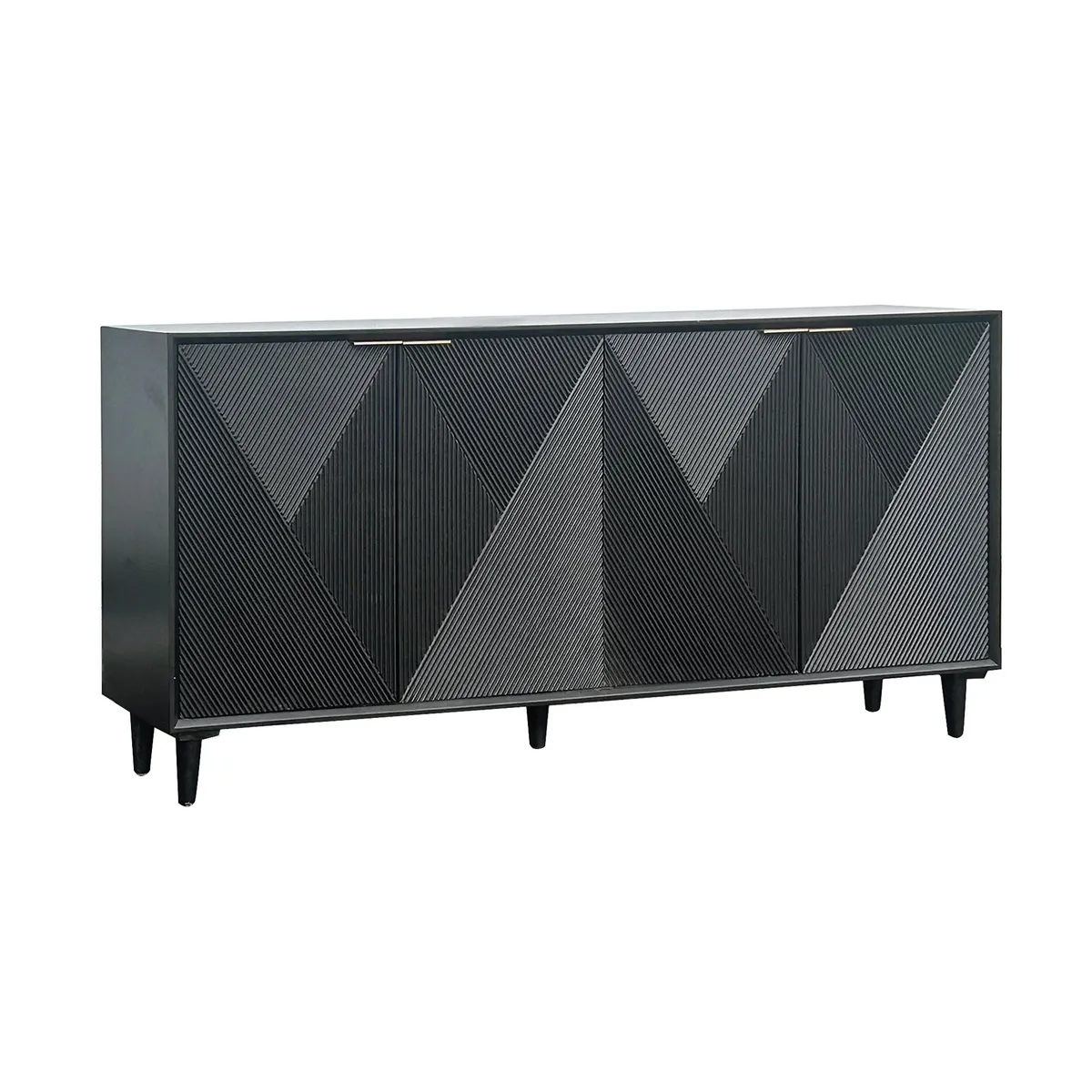 Crestview Collection Arvada Black Acacia Finish Sideboard