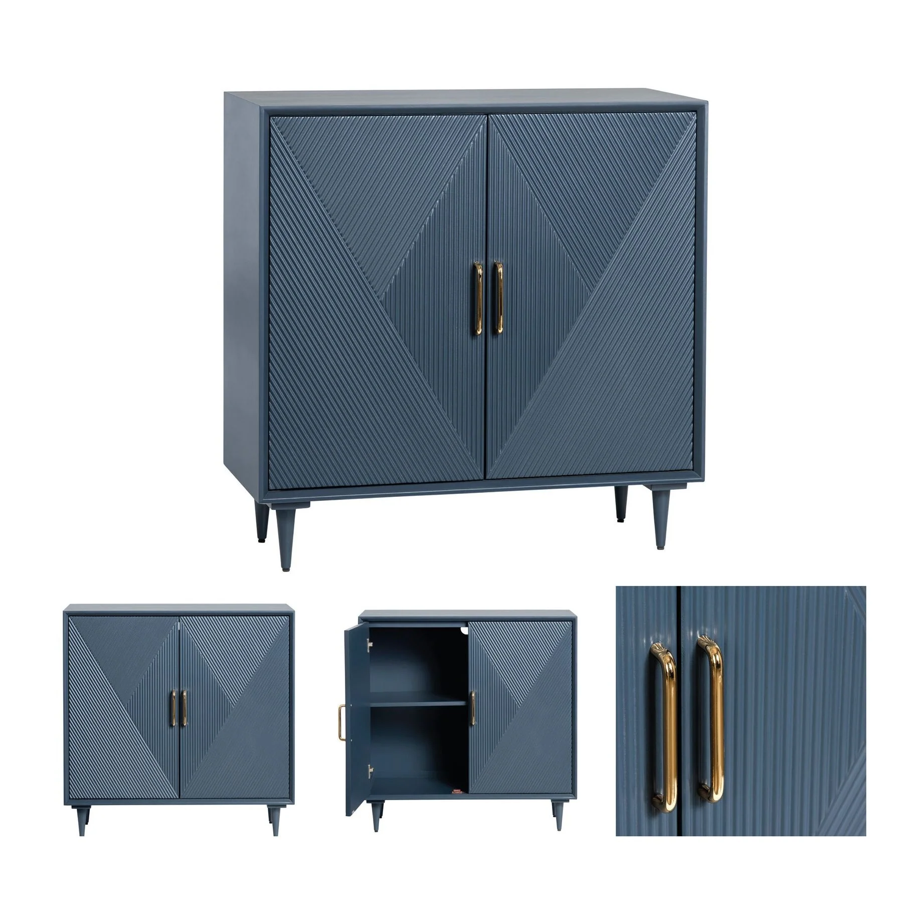 Crestview Collection Arvada Captivating Blue Cabinet - Image 5
