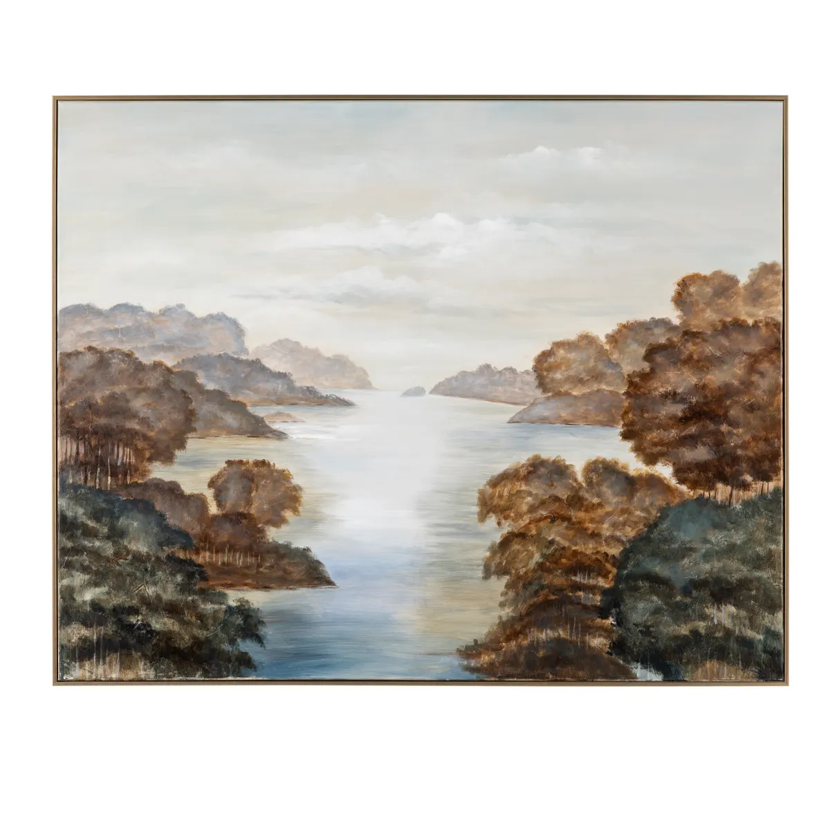 Crestview Collection As The River Flows Hand Painted Canvas Wall Art