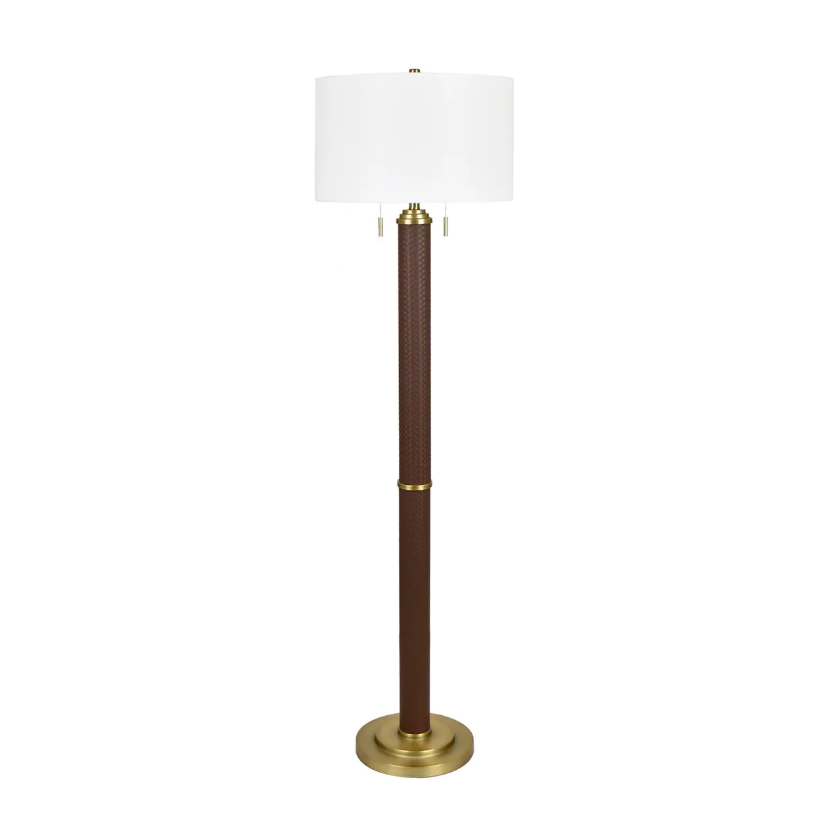 Crestview Collection Ashwin Brown And Gold Floor Lamp