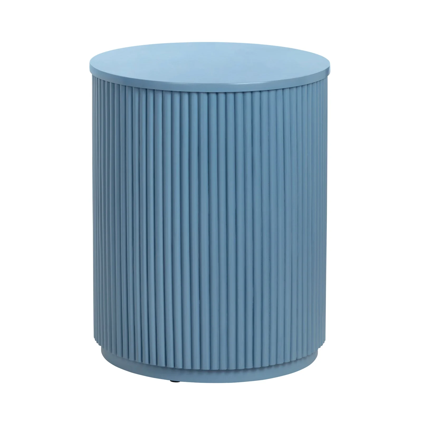 Crestview Collection Astoria Blue Fluted Round Accent Table